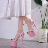 Jnyhbzz Transparent Ultra High With 17Cm Thick With Summer Female Waterproof Table Sexy Fairy Slippers