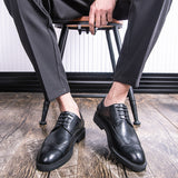 Jnyhbzz Style Leather Shoes Black Korean Version British Casual Business Summer Teen Shoes PX62-K