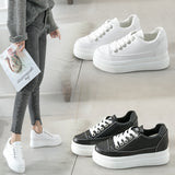 Jnyhbzz Small White Shoes Female Students 2024 Spring Autumn New Korean Version Of The Tide Thick Sole 7Cm Foreign Gas Pine Cake Casual Shoes