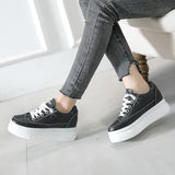 Jnyhbzz Small White Shoes Female Students 2024 Spring Autumn New Korean Version Of The Tide Thick Sole 7Cm Foreign Gas Pine Cake Casual Shoes
