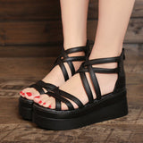 Jnyhbzz Summer New Wedge Platform Sandals Cross Strap Roman Sandals Women's Shoes Price