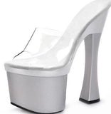 Jnyhbzz Ultra High With Crystal Slope With Slippers Women's Summer Waterproof Platform Anti-Slip Thick Bottom Sexy Versatile With Ultra High With Cool Drag