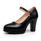 Jnyhbzz Spring Cheongsam Show Shoes High Heels Thick Heel Waterproof Platform Women's Single Shoes Working Shoes Large Size Women's Shoes