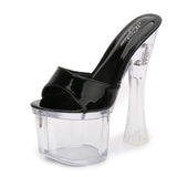 Jnyhbzz Ultra High With Crystal Slope With Slippers Women's Summer Waterproof Platform Anti-Slip Thick Bottom Sexy Versatile With Ultra High With Cool Drag