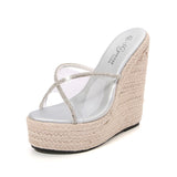 Jnyhbzz Slope Diamond Hate 15CM Slippers