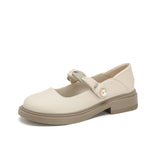 Jnyhbzz Women's Spring 2024 New Women's Shoes British Style Single Shoes Flat Small Leather Shoes Mary Jane Women's Shoes