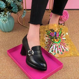 Jnyhbzz Table High Heels Pointed Women's Shoes Spring 2024 New Platform Thick Heel Fashion Shoes Deep Mouth Women's Shoes
