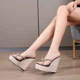 Jnyhbzz Slope Diamond Hate 15CM Slippers