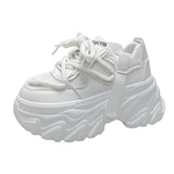 Jnyhbzz Spring And Autumn New Korean Version Of The Color Father Shoes Female Ins Tide Pine Platform Increased Women's Casual Sports Shoes