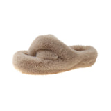 Jnyhbzz Three Types Of Wool Slippers Women Wear 2024 New Autumn And Winter Cotton Drag Home Korean Slippers