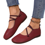 Jnyhbzz Soft Leather Soft Sole Single Shoes Women's 2024 Summer Shallow Foot Pedal Flat Casual Lazy Shoes