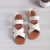 Jnyhbzz Style Flat Bottom Open Toe Sandals Female Summer New Comfortable Wear Casual Versatile Plus Size Women's Shoes
