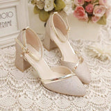 Jnyhbzz Thick Heel Shoes Women 2024 New Daily Baotou Square Root Women's Shoes One Word Buckle High Heel Shoes