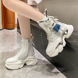 Jnyhbzz Martin Boots Female Autumn Winter 2024 New Station Locomotive Boots Female Boots Cartoon Korean Version High Help Ankle Boots