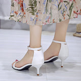 Jnyhbzz Korean High Heels Black Shoes 2024 Summer New