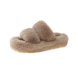 Jnyhbzz Three Types Of Wool Slippers Women Wear 2024 New Autumn And Winter Cotton Drag Home Korean Slippers
