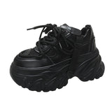 Jnyhbzz Spring And Autumn New Korean Version Of The Color Father Shoes Female Ins Tide Pine Platform Increased Women's Casual Sports Shoes