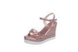 Jnyhbzz Summer 2024 Roman Sandals Fairy Style New Fashion High Heel Platform Comfortable Increased Lightweight Women's Shoes