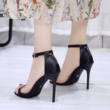 Jnyhbzz Korean High Heels Black Shoes 2024 Summer New