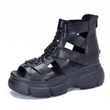 Jnyhbzz Spring And Summer 2024 Sandals Women's Platform Hollow Out Sandals Rome Sandals Open Toe High Top Women's Sandals