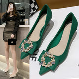 Jnyhbzz Spring And Summer New Commuter Temperament Rhinestone Thin Heel Pointed Women's High Heels Single Shoes Direct Women
