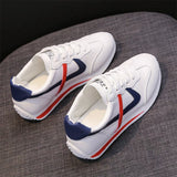 Jnyhbzz Summer New Soft Leather Shoes Women's Casual Shoes Sports Shoes Small White Shoes Korean Version Comfortable Flat Shoes Women