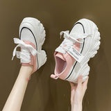 Jnyhbzz Spring And Autumn Father Shoes Female Net Red Platform Casual Sports Shoes Korean Version With Students Running Fashion Sports Shoes