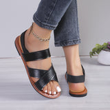 Jnyhbzz Style Flat Bottom Open Toe Sandals Female Summer New Comfortable Wear Casual Versatile Plus Size Women's Shoes