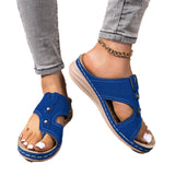 Jnyhbzz Summer New Flower Car Suture Sandals Solid Color Round Head Casual Fashion Women's Shoe Wedge Sandals