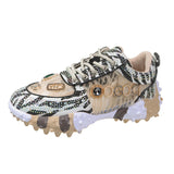 Jnyhbzz Shoes Female 2024 European Goods Hot Style Shoes New Summer Breathable Single Shoes Thick Sole Recreational Sports Water Diamond Net Shoes