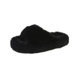 Jnyhbzz Three Types Of Wool Slippers Women Wear 2024 New Autumn And Winter Cotton Drag Home Korean Slippers