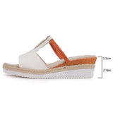 Jnyhbzz Summer New National Style With Sandals Platform Heel Buckle Large Size Sandals