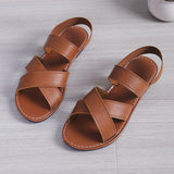 Jnyhbzz Style Flat Bottom Open Toe Sandals Female Summer New Comfortable Wear Casual Versatile Plus Size Women's Shoes