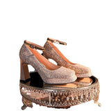Jnyhbzz Thick With New Mary Jane Crystal Shoes A Word Button Wedding Shoes Bride Shoes Small Square Head High Heels Female