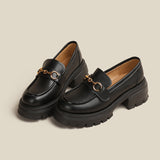 Jnyhbzz Style Black Bright Face New Foot With Small Leather Shoes Female Retro French Shoes Loafers 2024 New