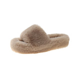 Jnyhbzz Three Types Of Wool Slippers Women Wear 2024 New Autumn And Winter Cotton Drag Home Korean Slippers