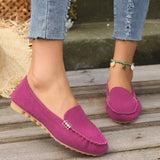 Jnyhbzz Spring And Summer Round Head Flat Heel Light Mouth Shoes Metal Buckle Flat Bottom Women's Shoes Students Bean Shoes Casual Single Shoes