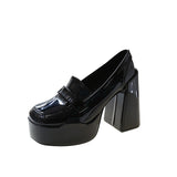 Jnyhbzz Spring And Autumn New Thick Heel Waterproof Platform High Heels Single Shoes Women's Sense Commuter Mary Jane Shoes Women's High Heels