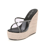 Jnyhbzz Slope Diamond Hate 15CM Slippers