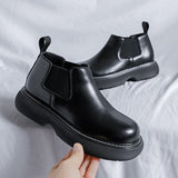 Jnyhbzz 2024 New Youth Round Head Help Cylinder Thick Bottom Fashion Fashion Foot Martin Boots 86297-R