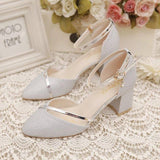 Jnyhbzz Thick Heel Shoes Women 2024 New Daily Baotou Square Root Women's Shoes One Word Buckle High Heel Shoes