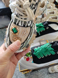 Jnyhbzz Shoes Female 2024 European Goods Hot Style Shoes New Summer Breathable Single Shoes Thick Sole Recreational Sports Water Diamond Net Shoes