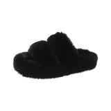 Jnyhbzz Three Types Of Wool Slippers Women Wear 2024 New Autumn And Winter Cotton Drag Home Korean Slippers