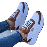 Jnyhbzz Women's Casual Wedge Heel Sneakers 2024 New Plus Size Strap With A Single Size 43