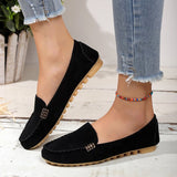 Jnyhbzz Spring And Summer Round Head Flat Heel Light Mouth Shoes Metal Buckle Flat Bottom Women's Shoes Students Bean Shoes Casual Single Shoes